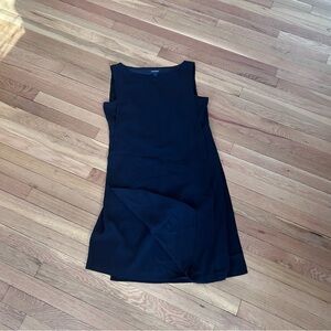 Black mini dress with front & back chiffon panels WBHM